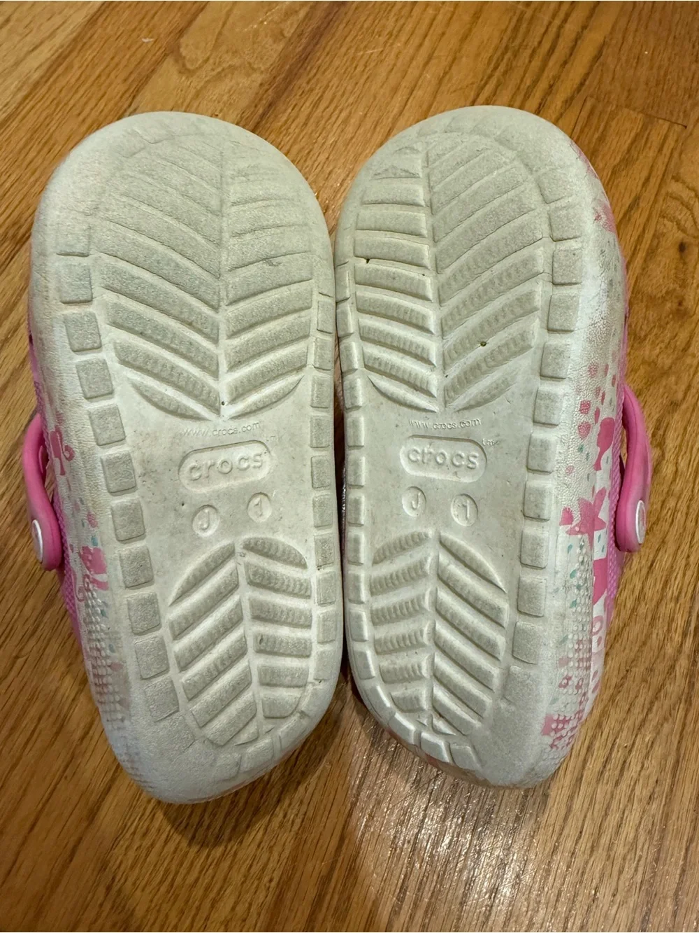 Kids Pink Clog Shoes with Decorative Charms Barbie Crocs J1